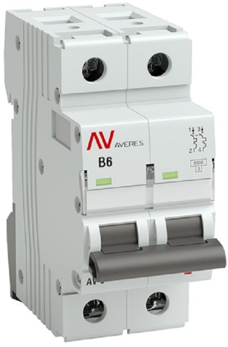 Выключатель автоматический EKF Averes AV-6 2п 6А B 6кА картинка